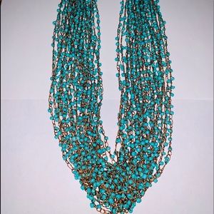 Aqua green blue necklace